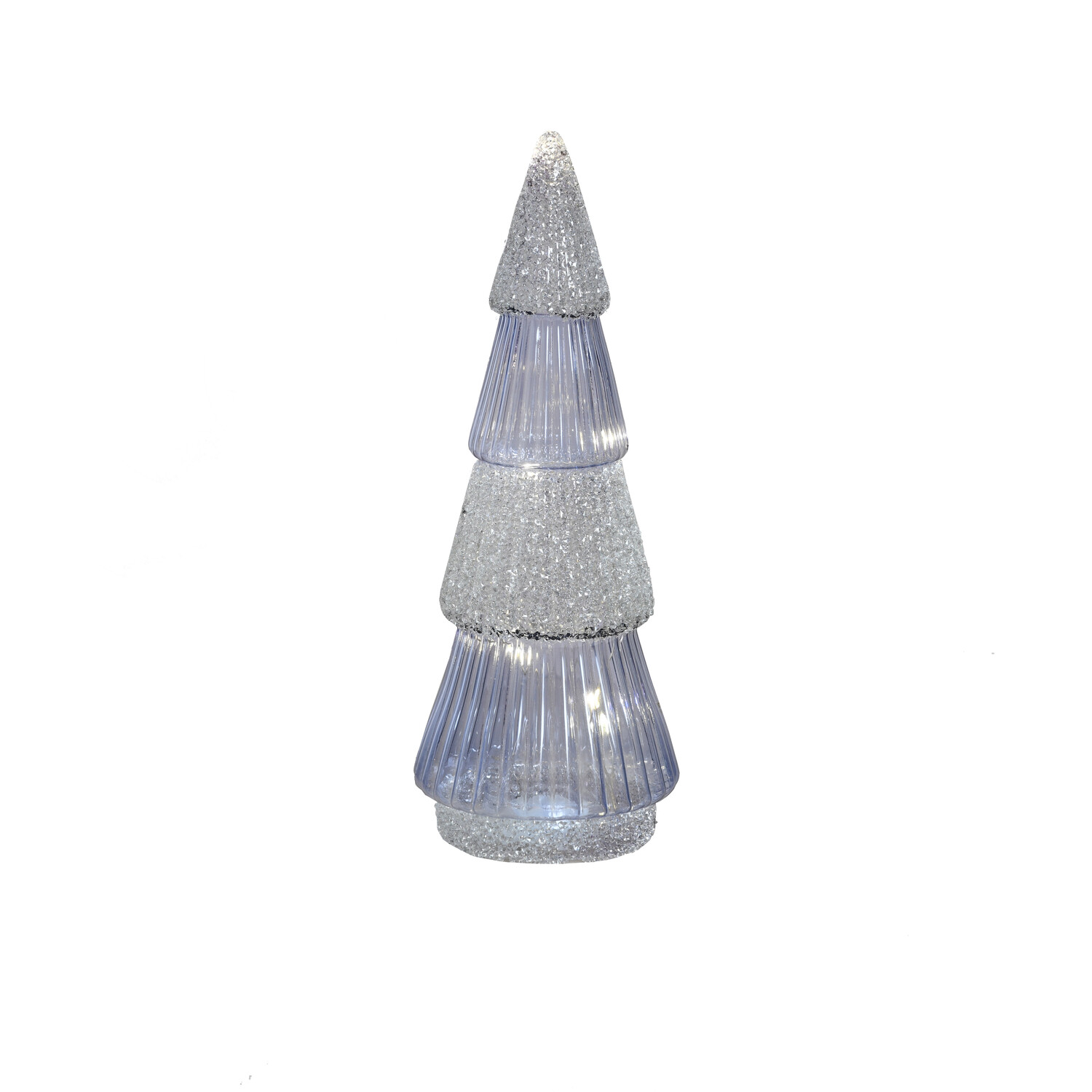 Scandi Blue LED Glass Tree - Blue Image 1