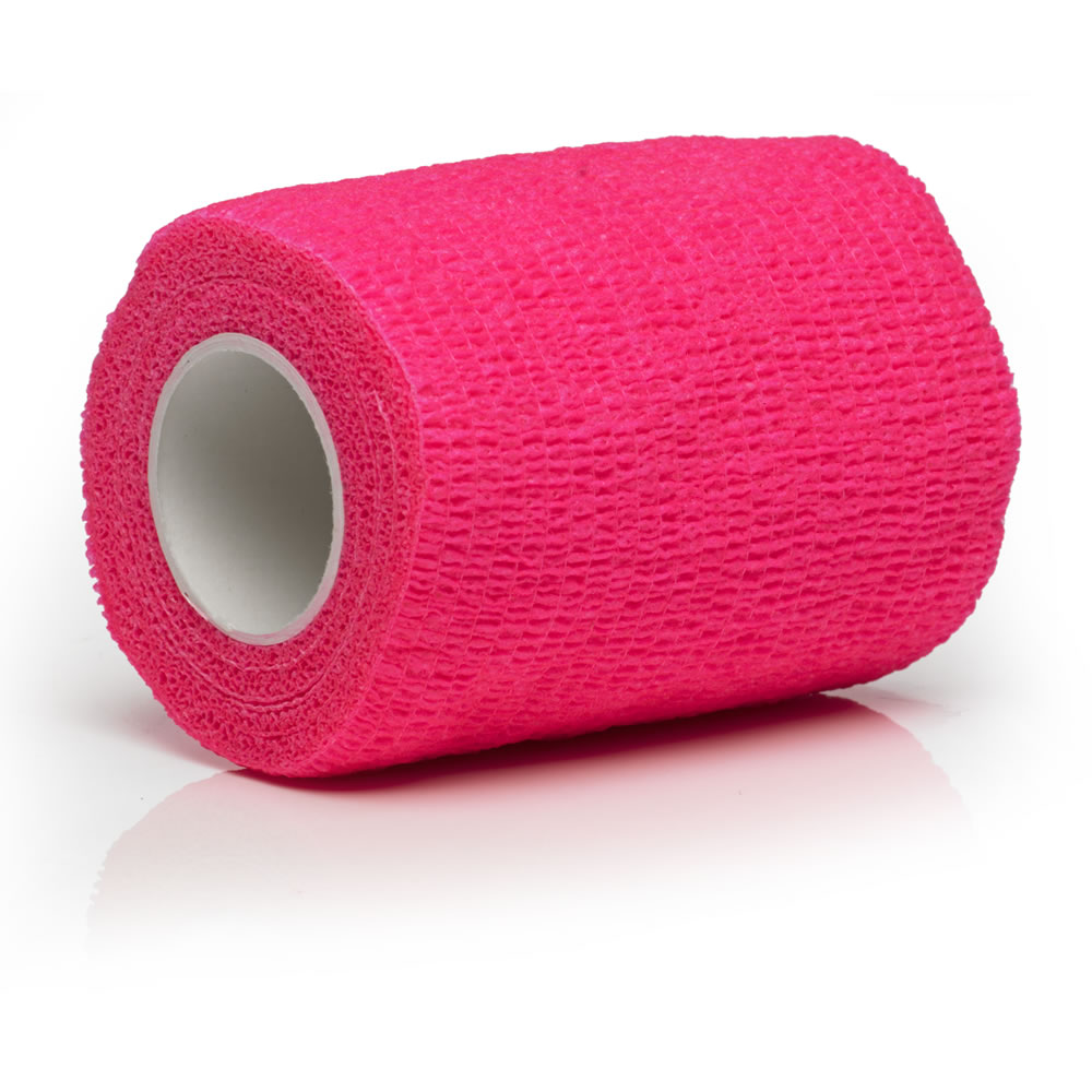 Wilko Pink Cohesive Bandage 7.5cm x 4.5m Image