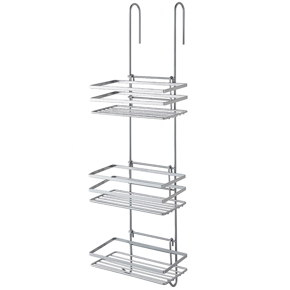 House of Home 3 Tier Silver Hanging Bathroom Caddy Image 1