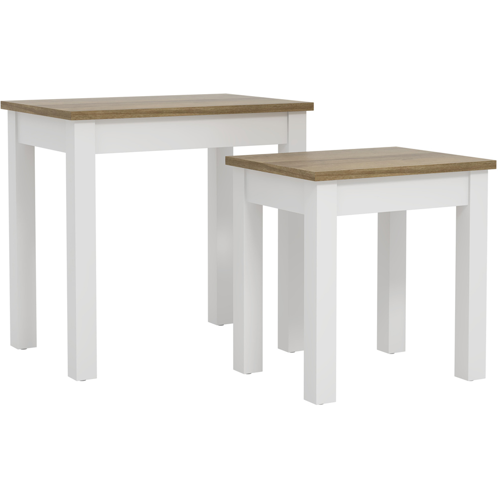 GFW Molton White Nest of Tables Set of 2 Image 5