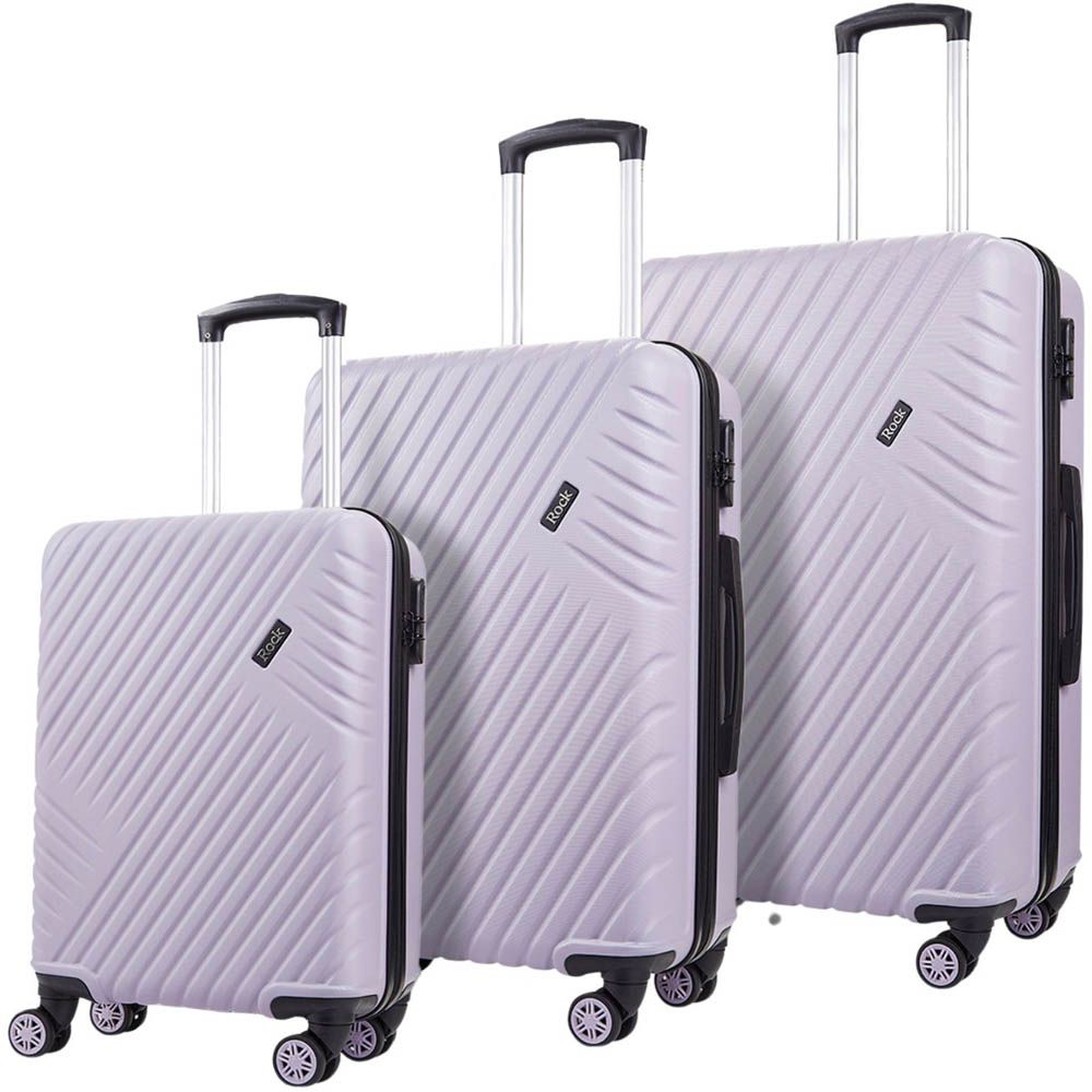 Rock Santiago Set of 3 Purple Hardshell Suitcases Image 1