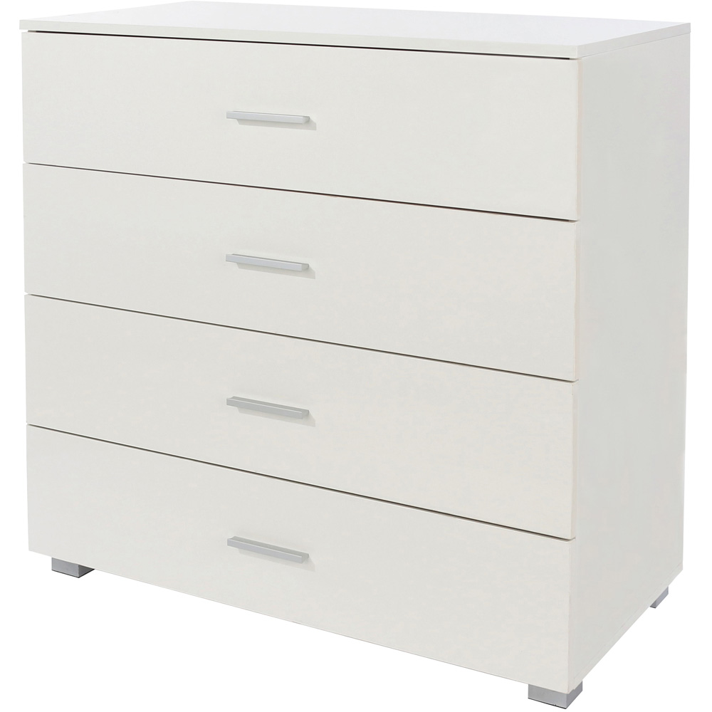 Core Products Lido 4 Drawer White Medium Chest of Drawers Image 2