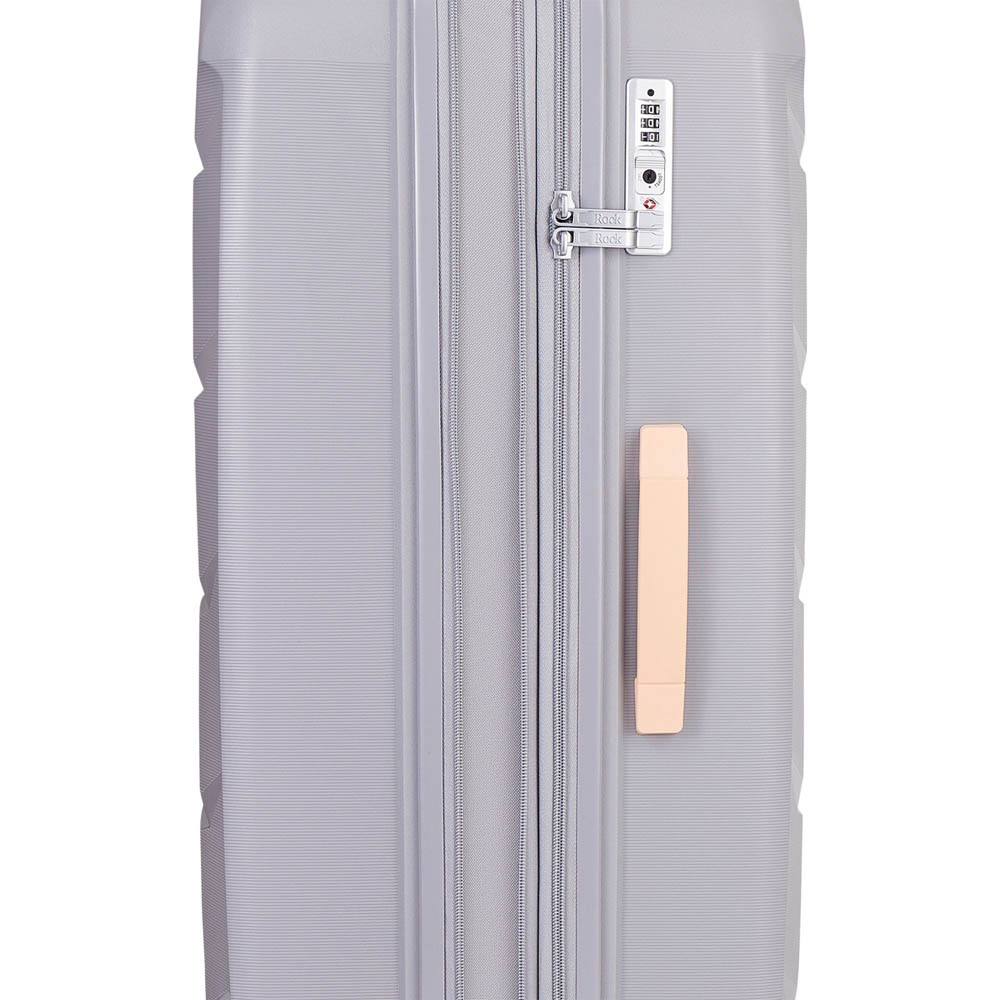 Rock Tulum Small Grey Hardshell Expandable Suitcase Image 3