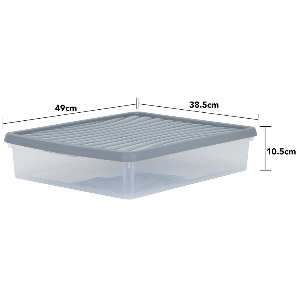 Wham 14.75L Stackable Plastic and Clear Storage Box and Lid 6 Pack Image 5