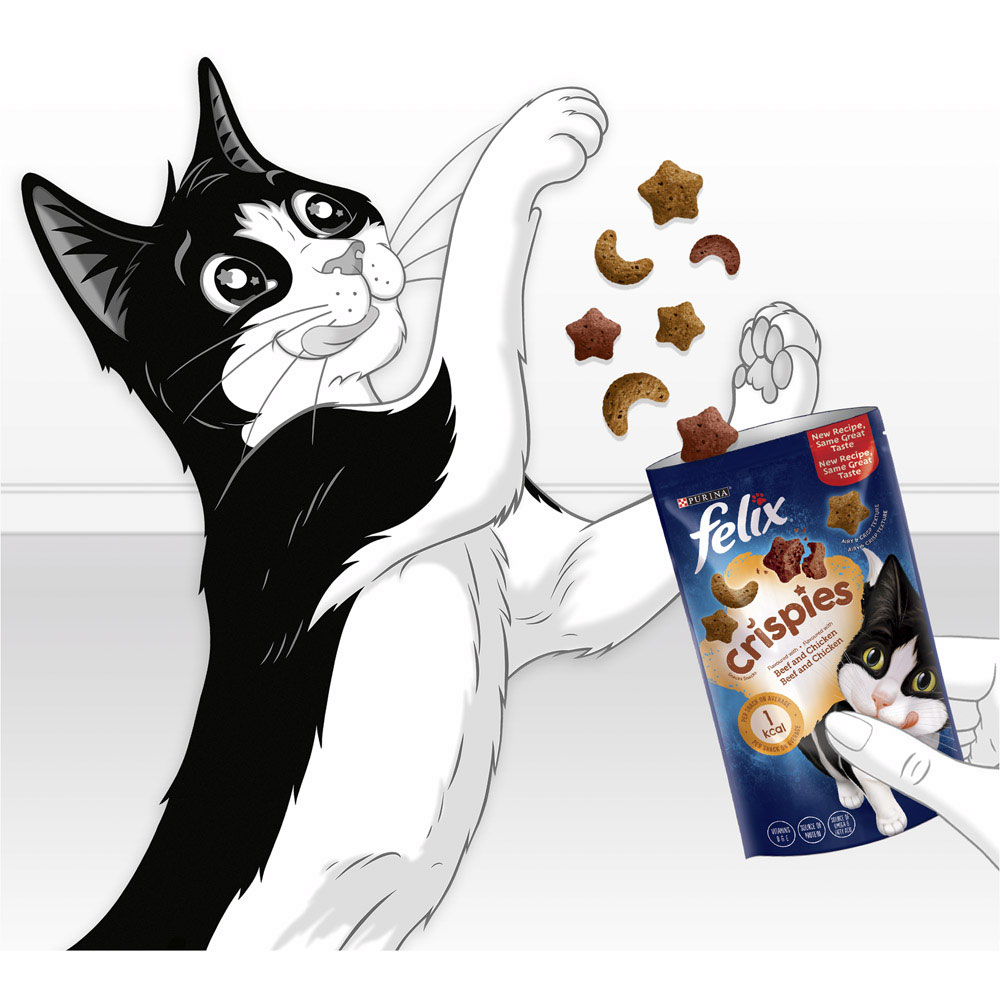 Felix Crispies Flavoured with Beef and Chicken Treats 45g Image 2