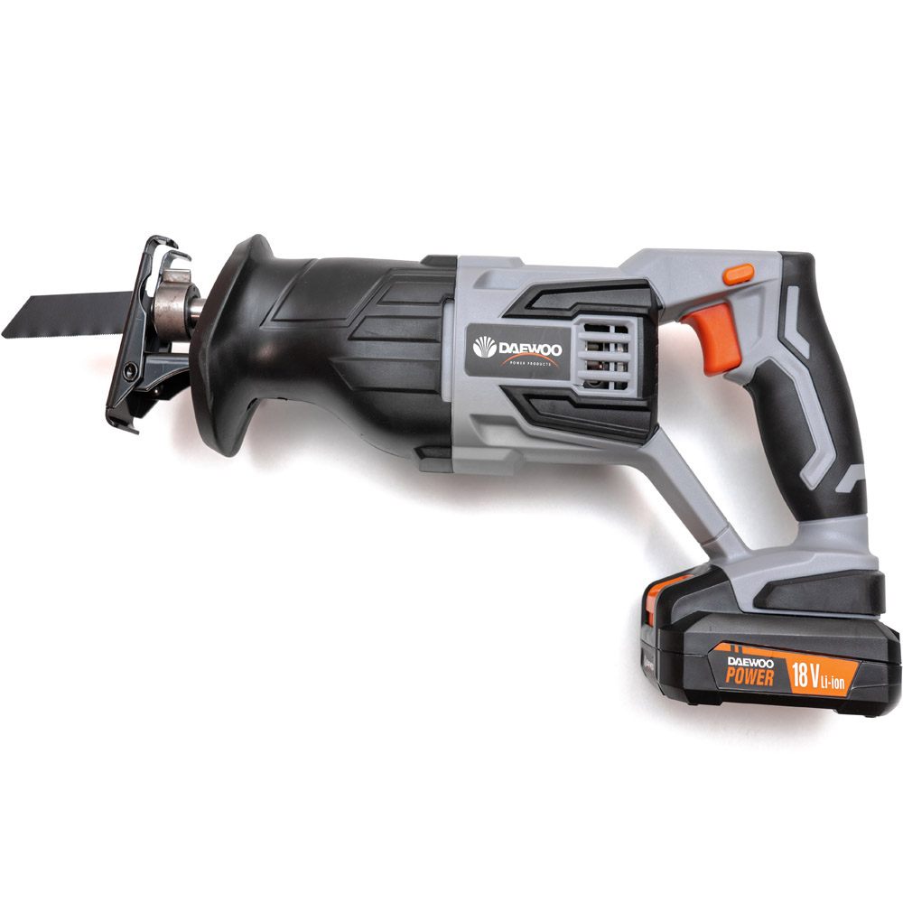 Daewoo U-Force 18V 2Ah Lithium-Ion Cordless Reciprocating Saw with Battery Charger Image 2
