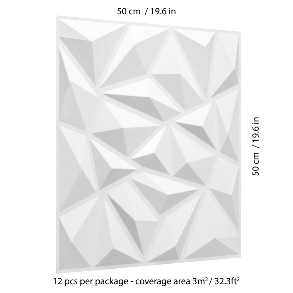 Walplus Off White Puck 3D Wall Panel 12 Pack Image 6