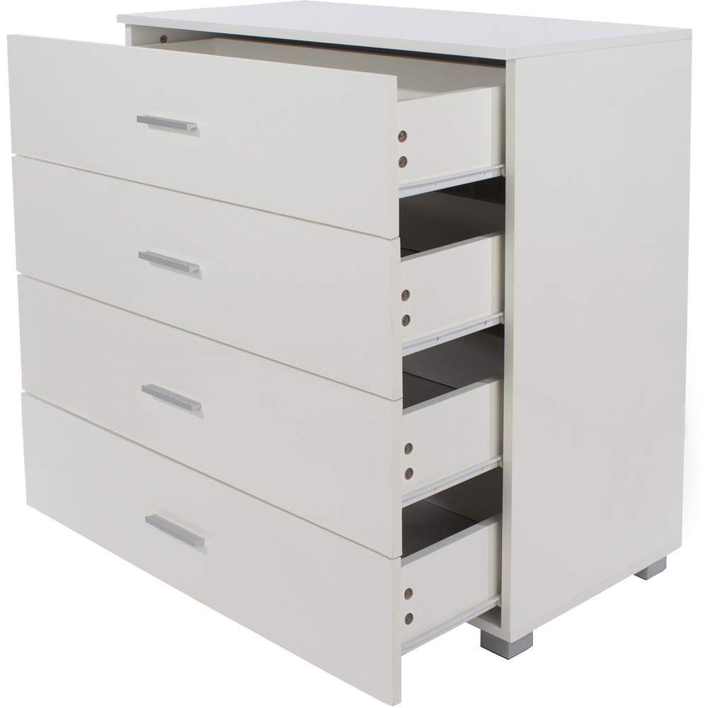Core Products Lido 4 Drawer White Medium Chest of Drawers Image 5