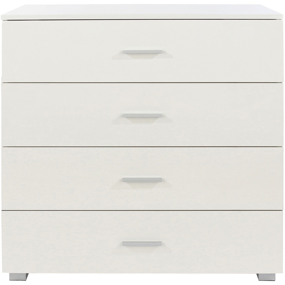Core Products Lido 4 Drawer White Medium Chest of Drawers Image 3