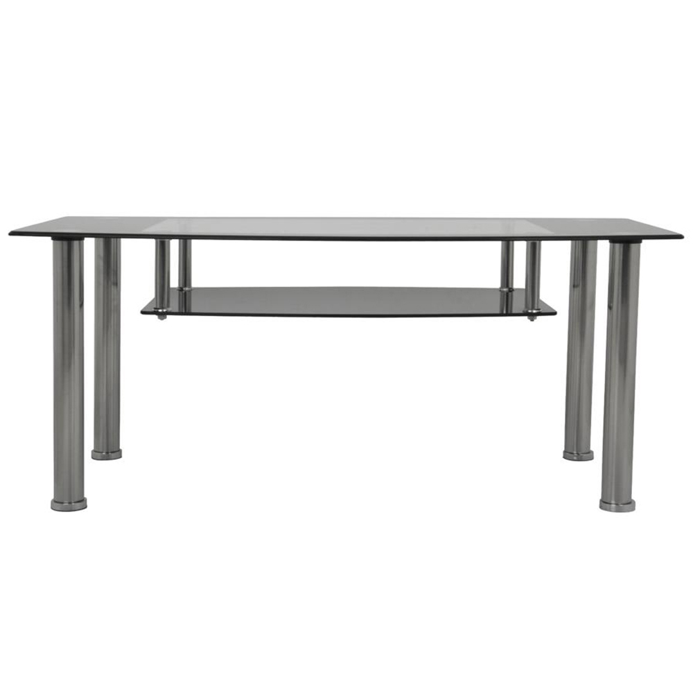 AVF Black Glass and Chrome Coffee Table Image 3