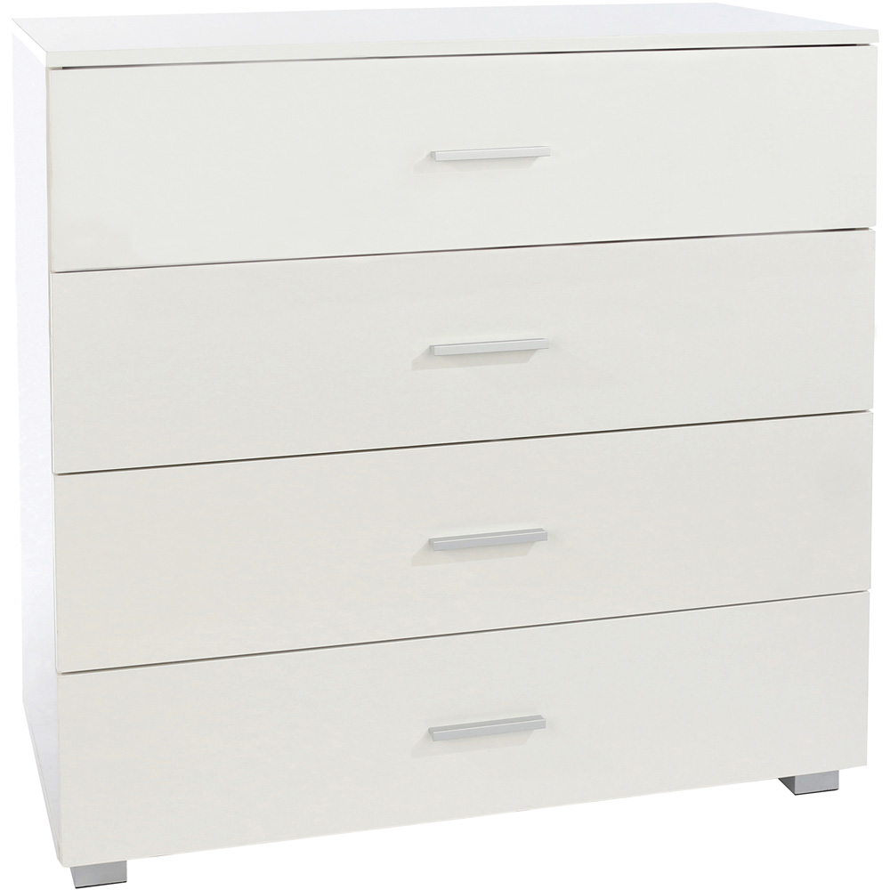 Core Products Lido 4 Drawer White Medium Chest of Drawers Image 4