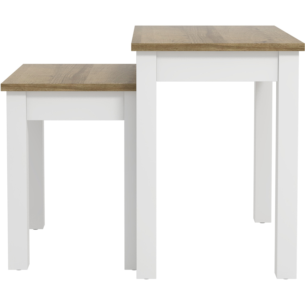 GFW Molton White Nest of Tables Set of 2 Image 4