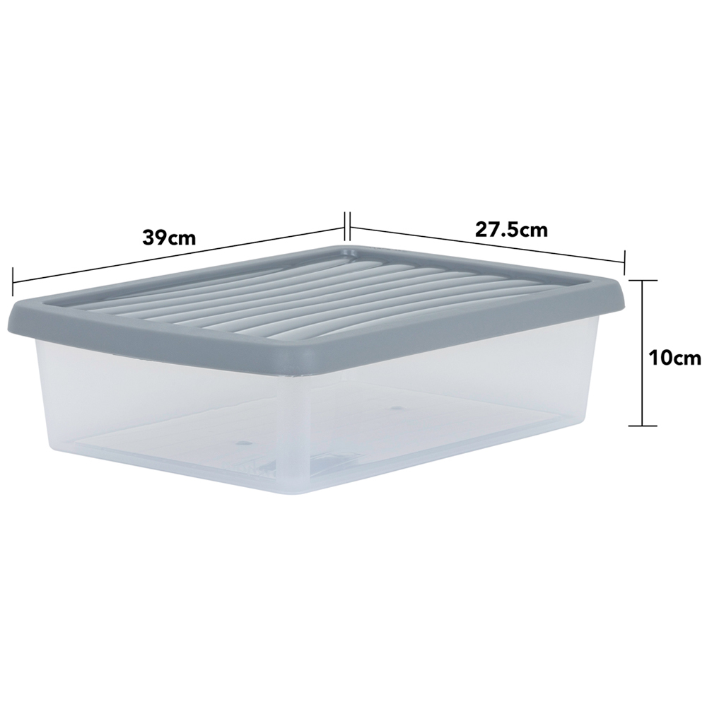 Wham 8L Stackable Plastic and Clear Storage Box and Lid 3 Pack Image 6