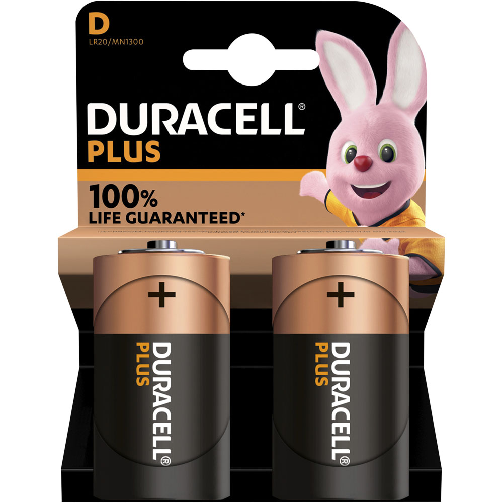 Duracell Plus Battery D 2 Pack Image 1