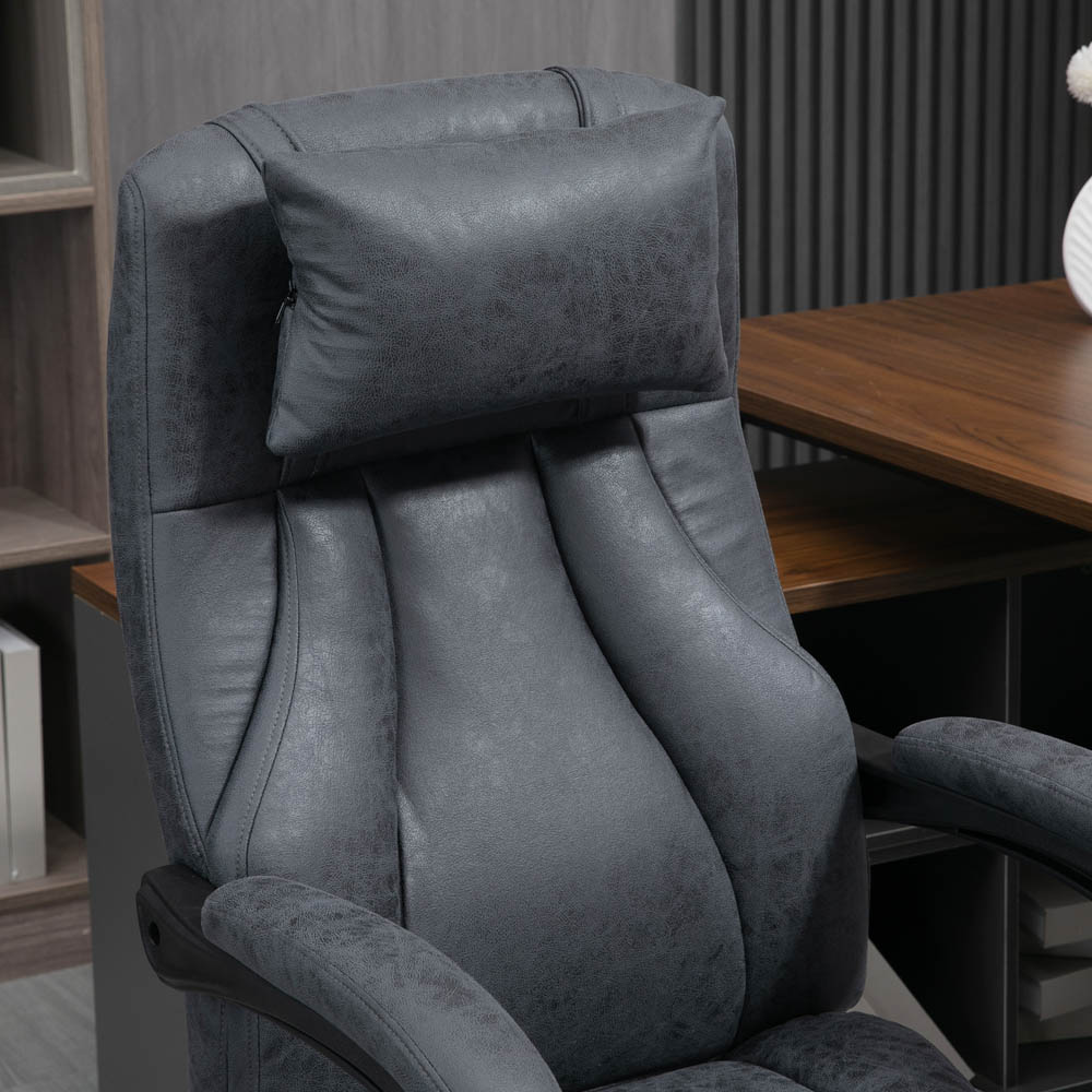 Portland Grey Swivel Vibration Massage Office Chair Image 7