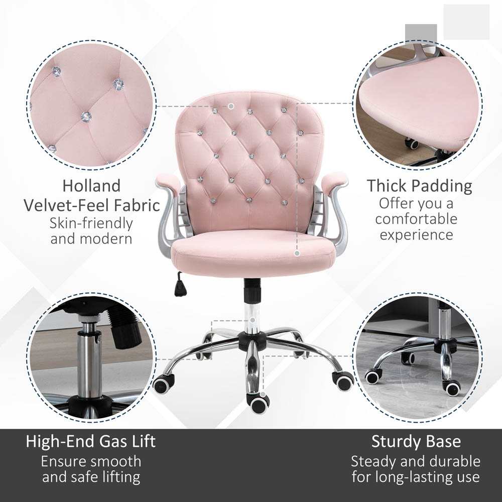 Portland Pink Swivel Ergonomic Office Chair Image 5
