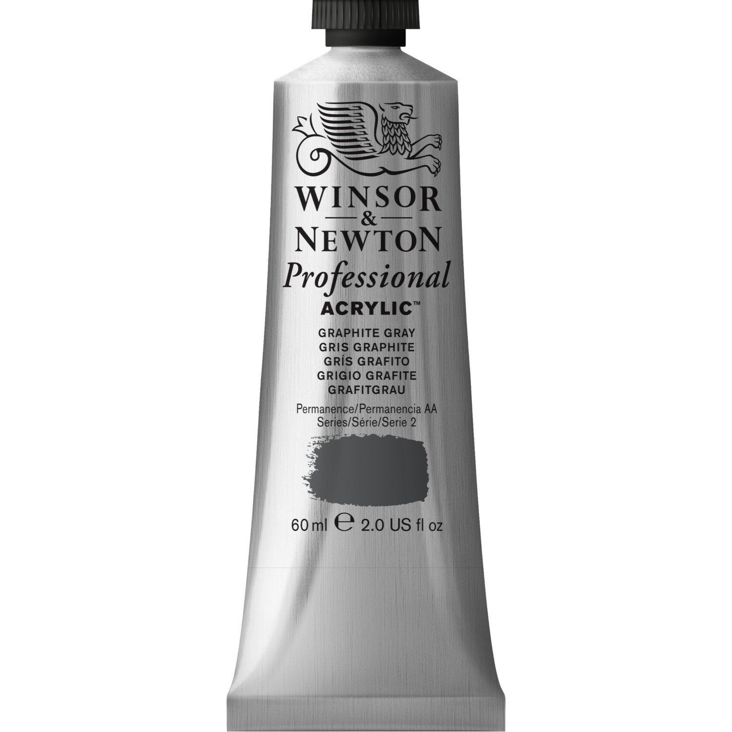 Winsor and Newton 60ml Professional Acrylic Paint - Graphite Grey Image 1