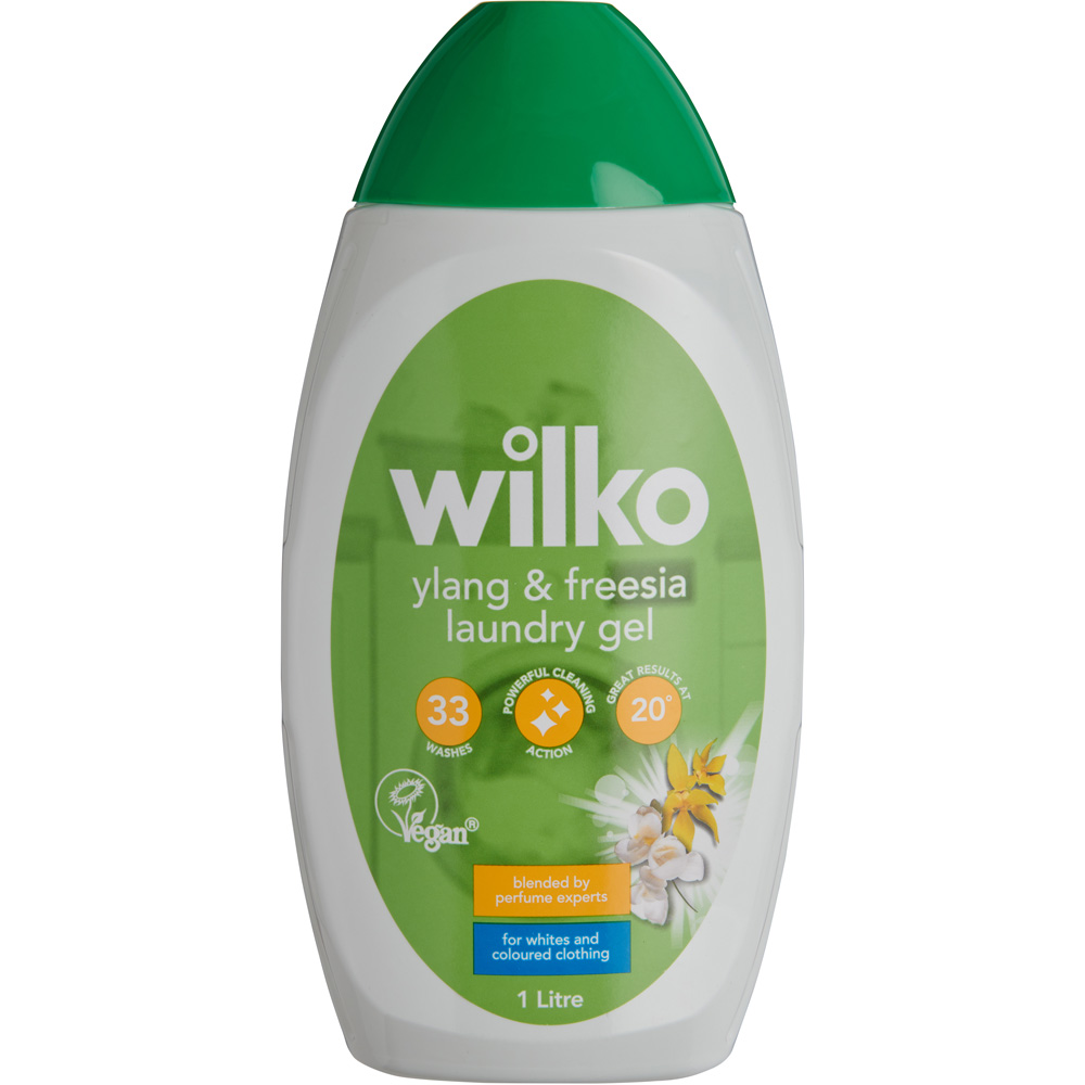 Wilko Bio Exotic Ylang and Freesia Laundry Gel 33 Washes 1L Image 1