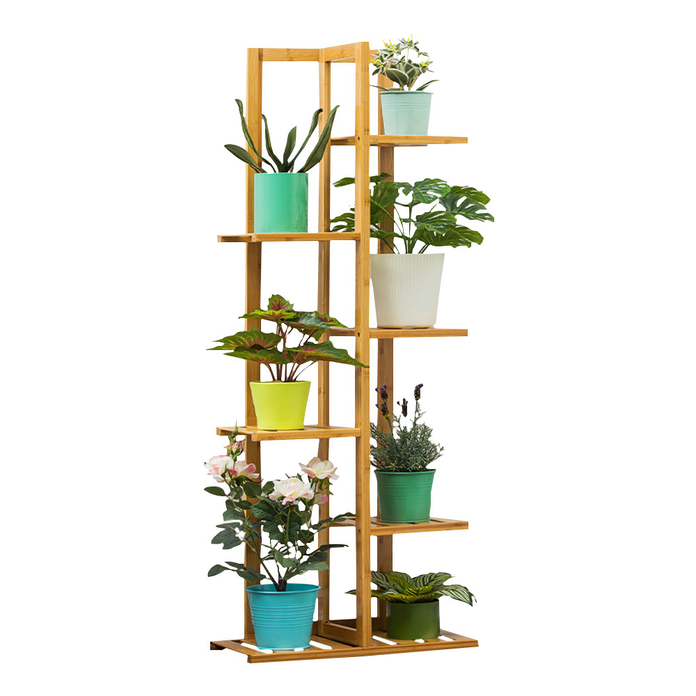 Living and Home Multi Tiered Natural Plant Stand 45 x 22 x 125cm Image 3