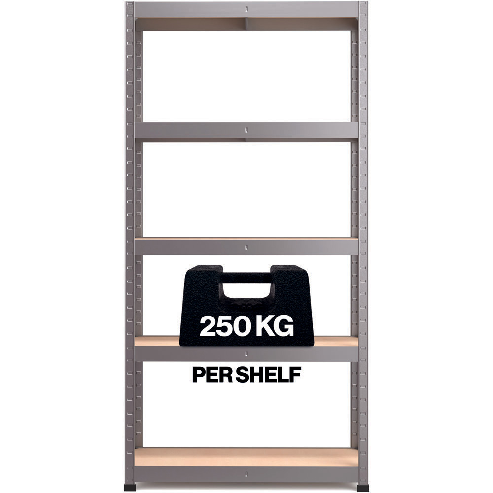 RB Boss Freestanding 5 Tier Boltless Shelf Unit 250kg/level Image 4