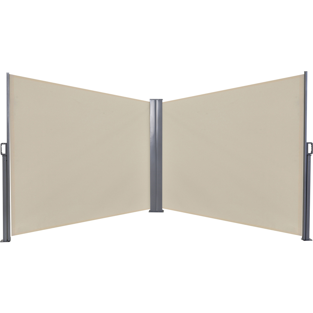 Outsunny Beige Steel Frame Double Side Awning Image 2