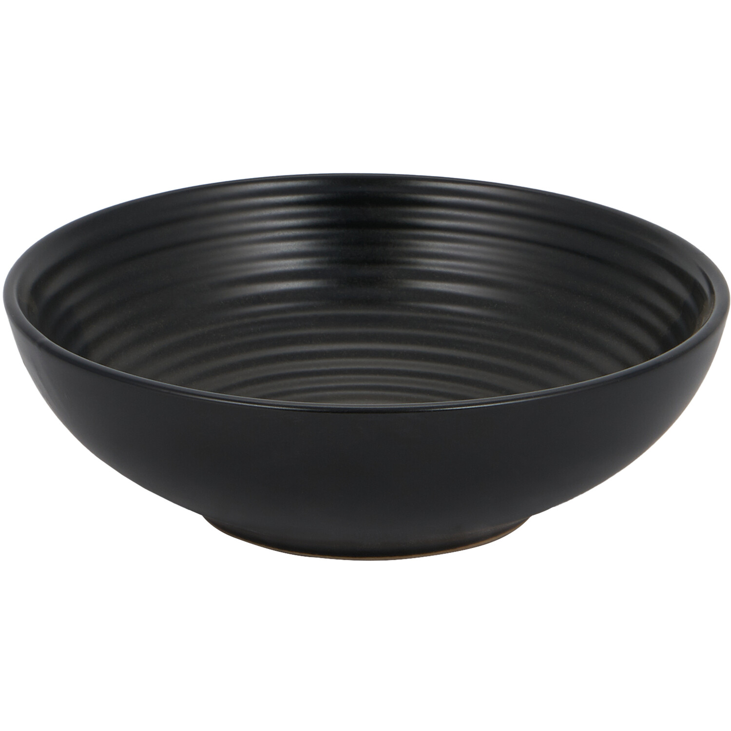 Nera Ribbed Pasta Bowl - Black Image 1
