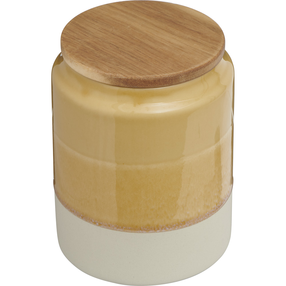 Wilko Yellow Reactive Glaze Storage Jar Image 3
