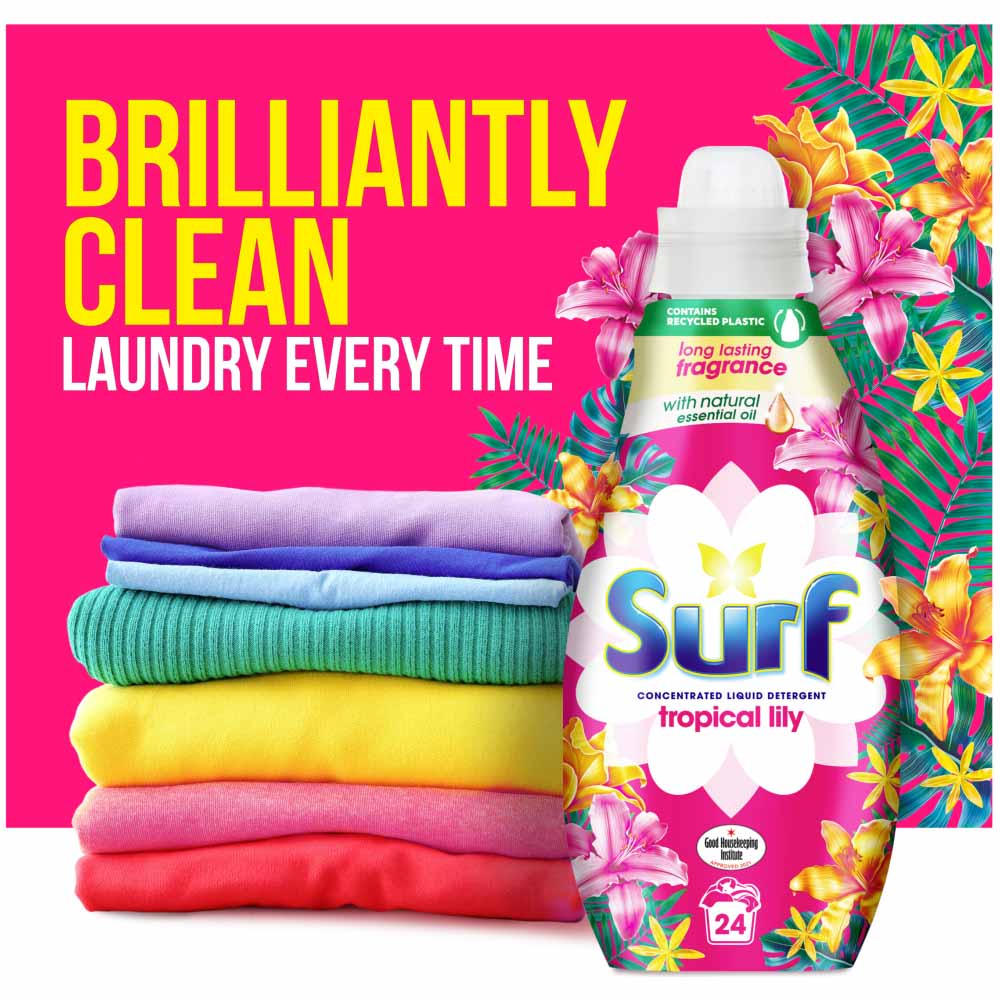 Surf Tropical Lily Concentrated Liquid Laundry Detergent 24 Washes 648ml Image 6