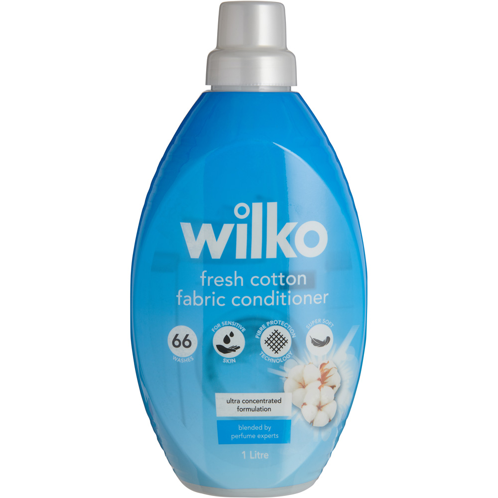 Wilko Fresh Cotton Concentrated Fabric Conditioner 66 Washes 1L Image 1