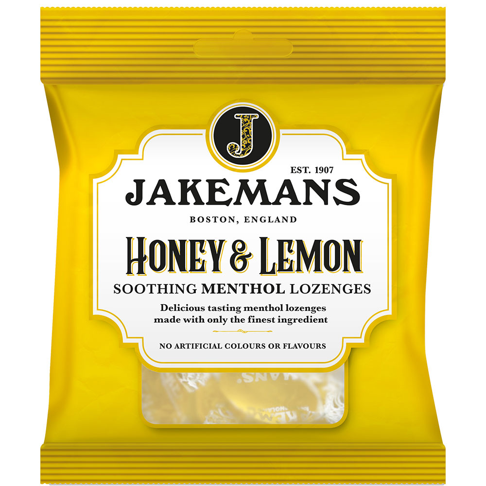 Jakemans Honey and Lemon Soothing Menthol Lozenges 73g Image 1