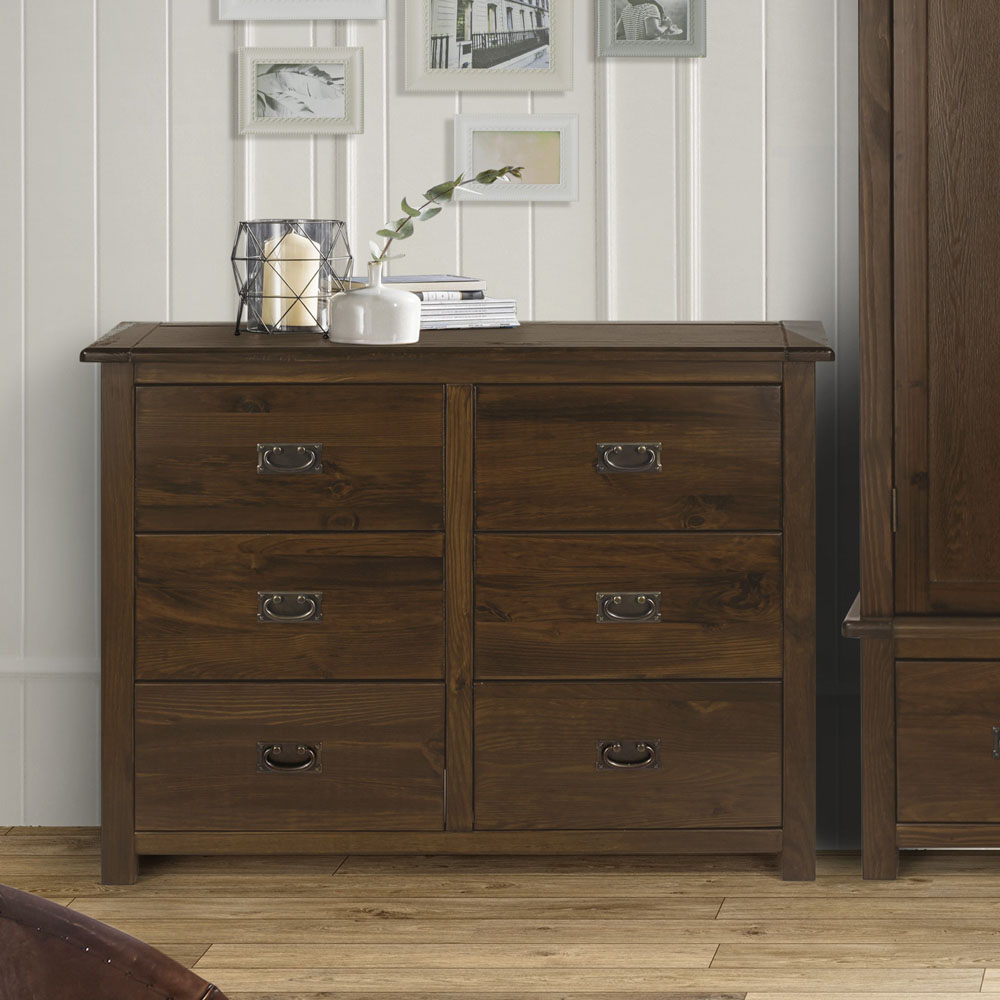 Core Products Boston 6 Drawer Wide Chest of Drawers Image 6