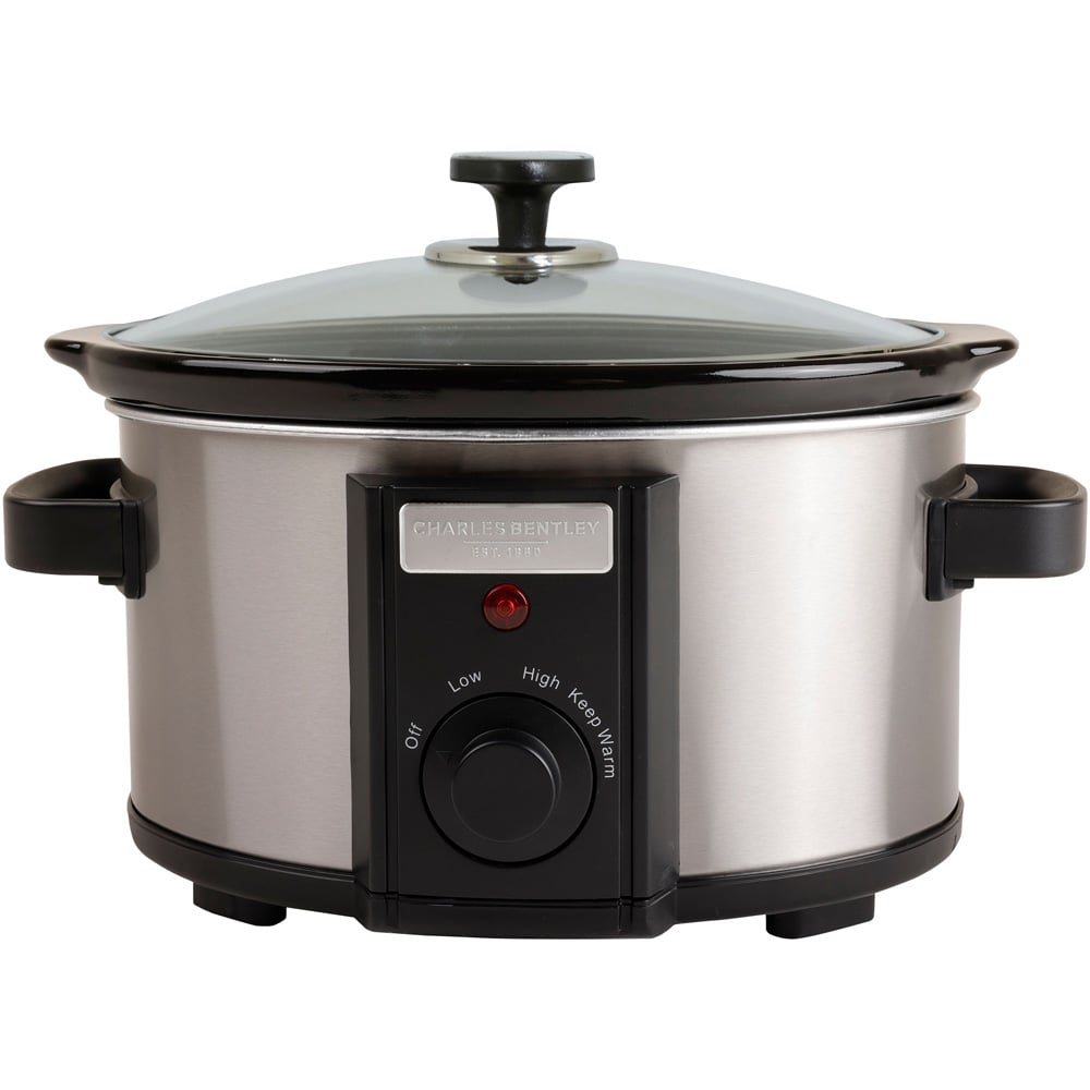 Charles Bentley Silver 3.5L Slow Cooker Image 1