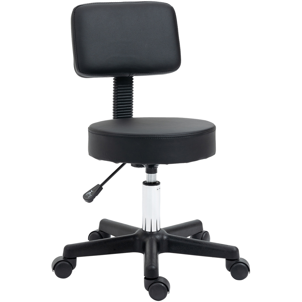 Portland Black PU Leather Height Adjustable Swivel Chair Image 2