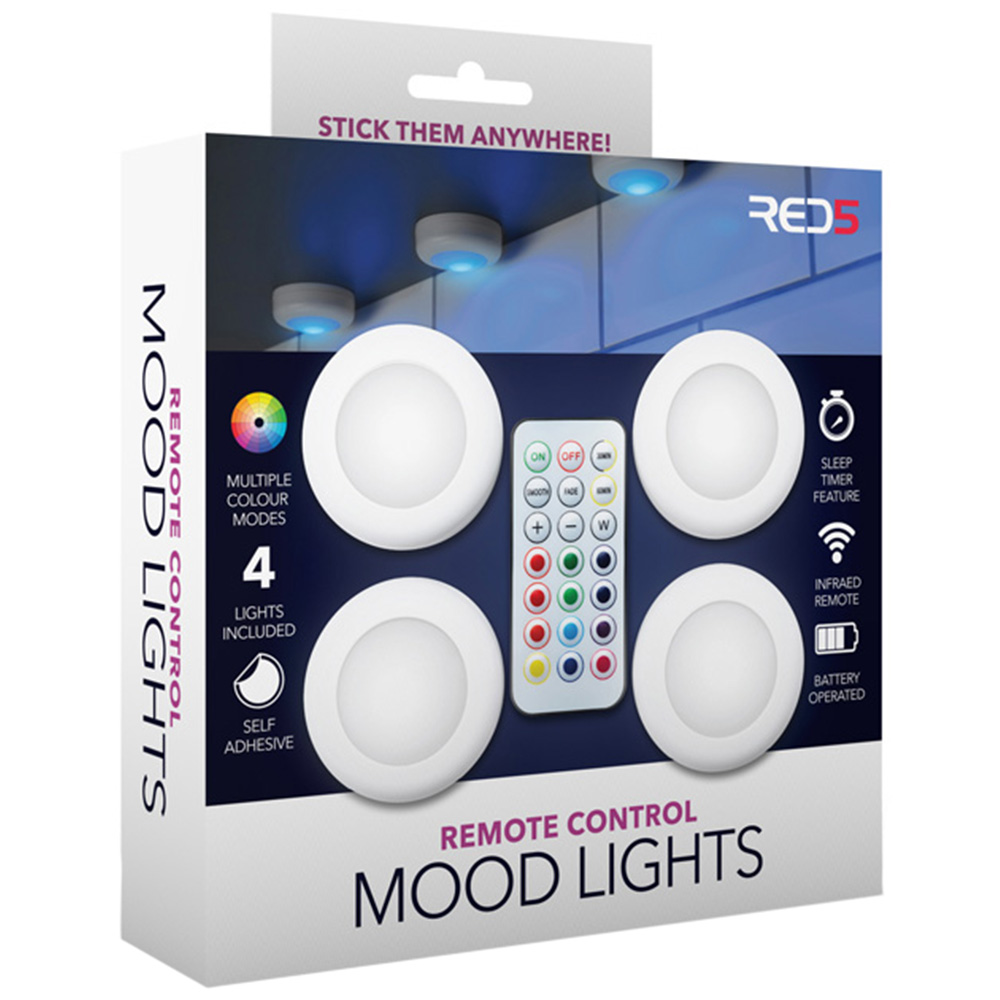 RED5 Remote Controlled Mood Light 4 Pack Image 5
