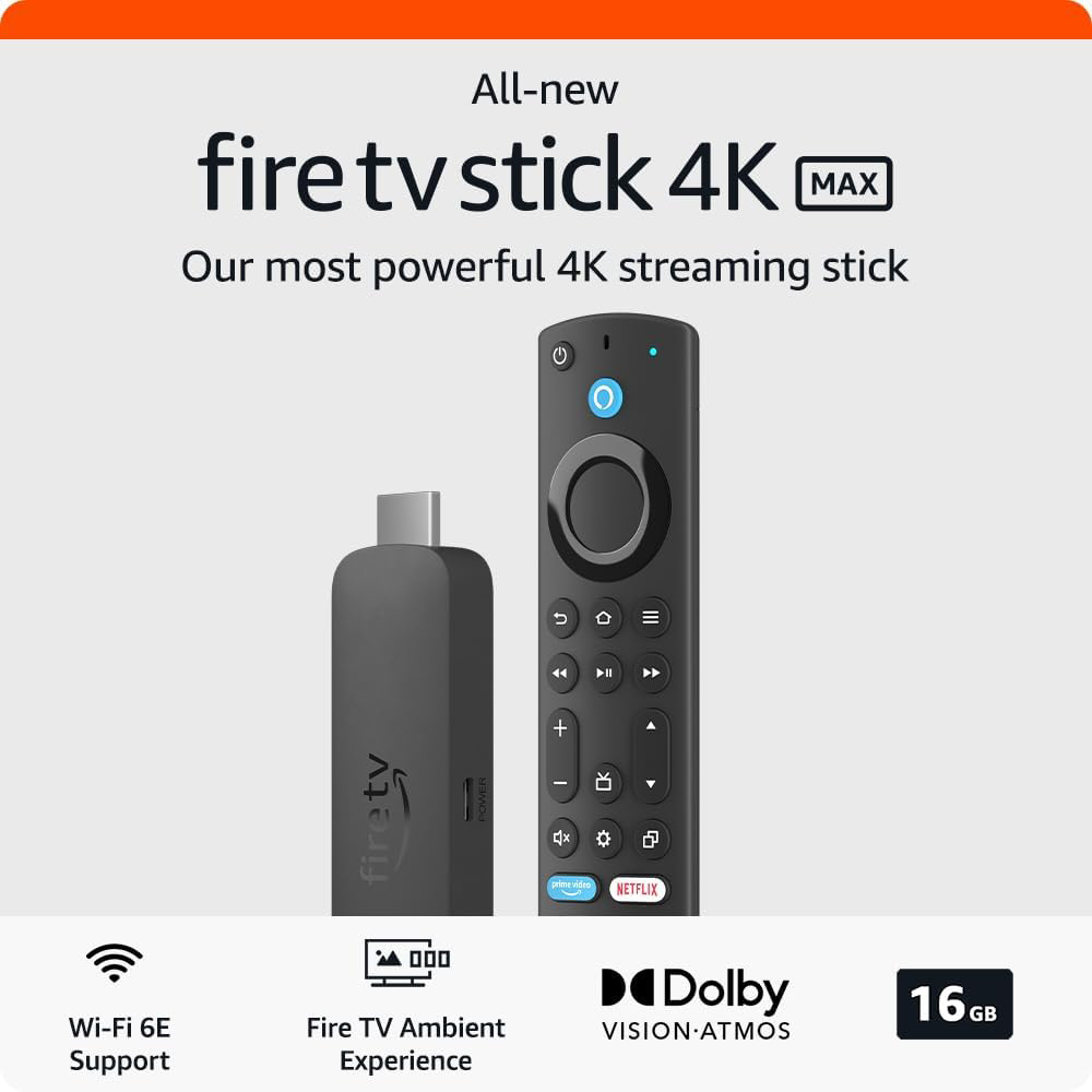 Amazon 4k Max Fire TV Stick with Alexa Voice Remote Image 2