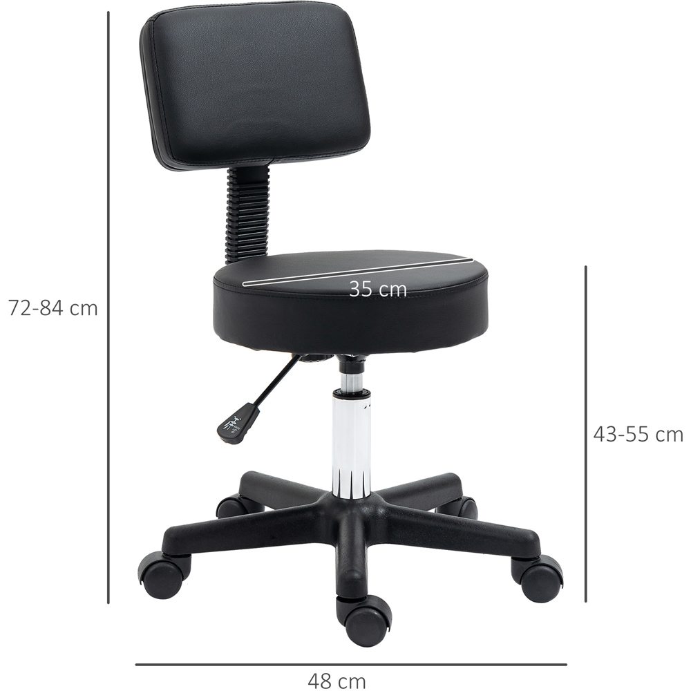 Portland Black PU Leather Height Adjustable Swivel Chair Image 7