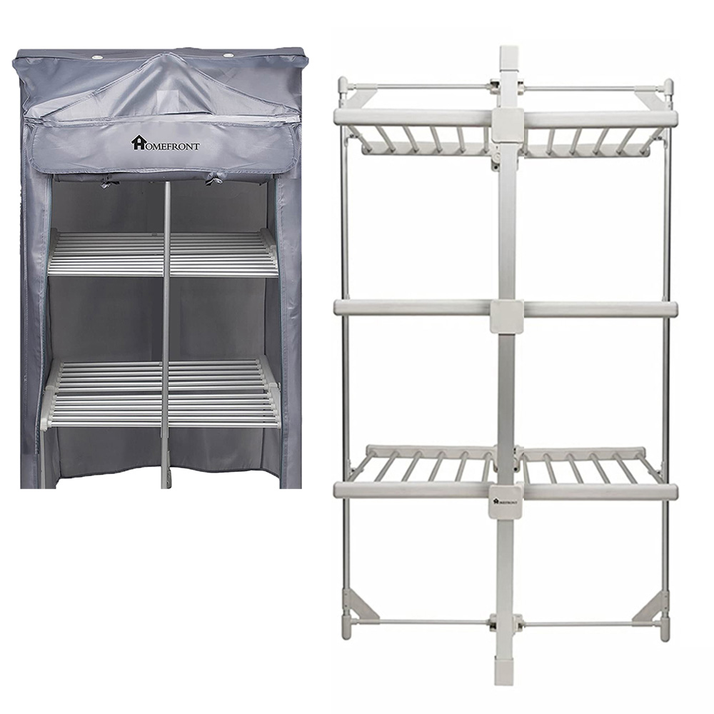 Homefront 3 Tier Heated Clothes Airer and Cover Image 1