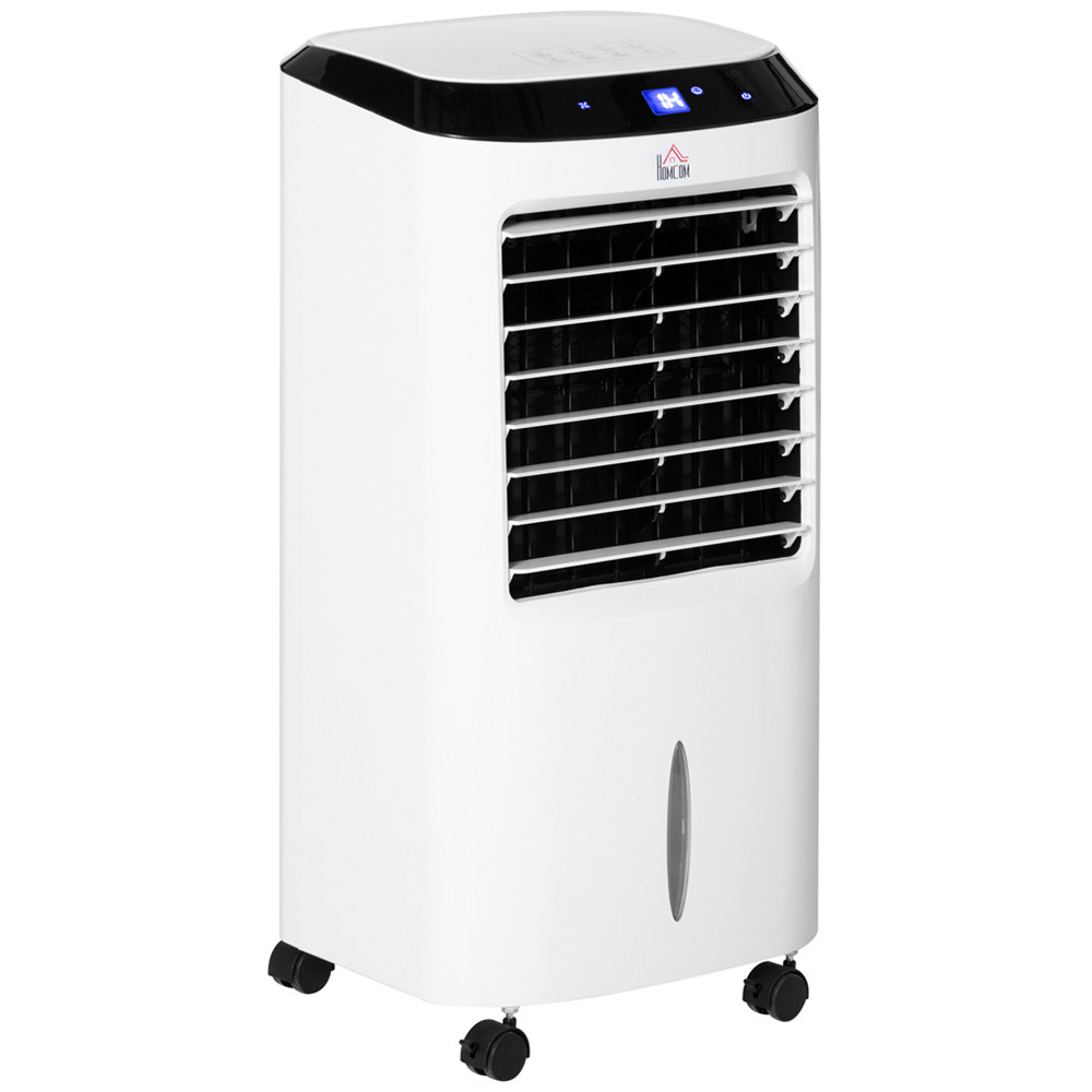 HOMCOM Black and White Evaporative Cooler with Wheels Image 1