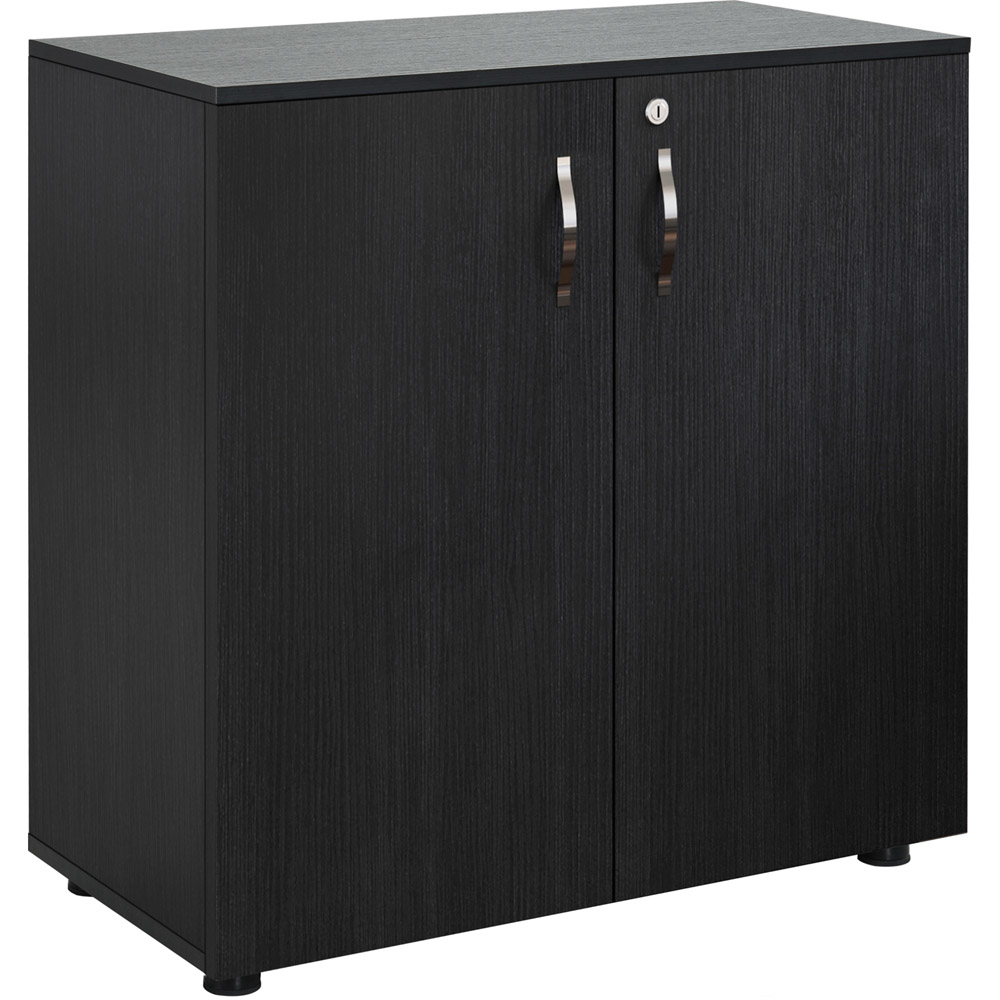 Vinsetto Black 2-Tier Lock File Cabinet Image 2