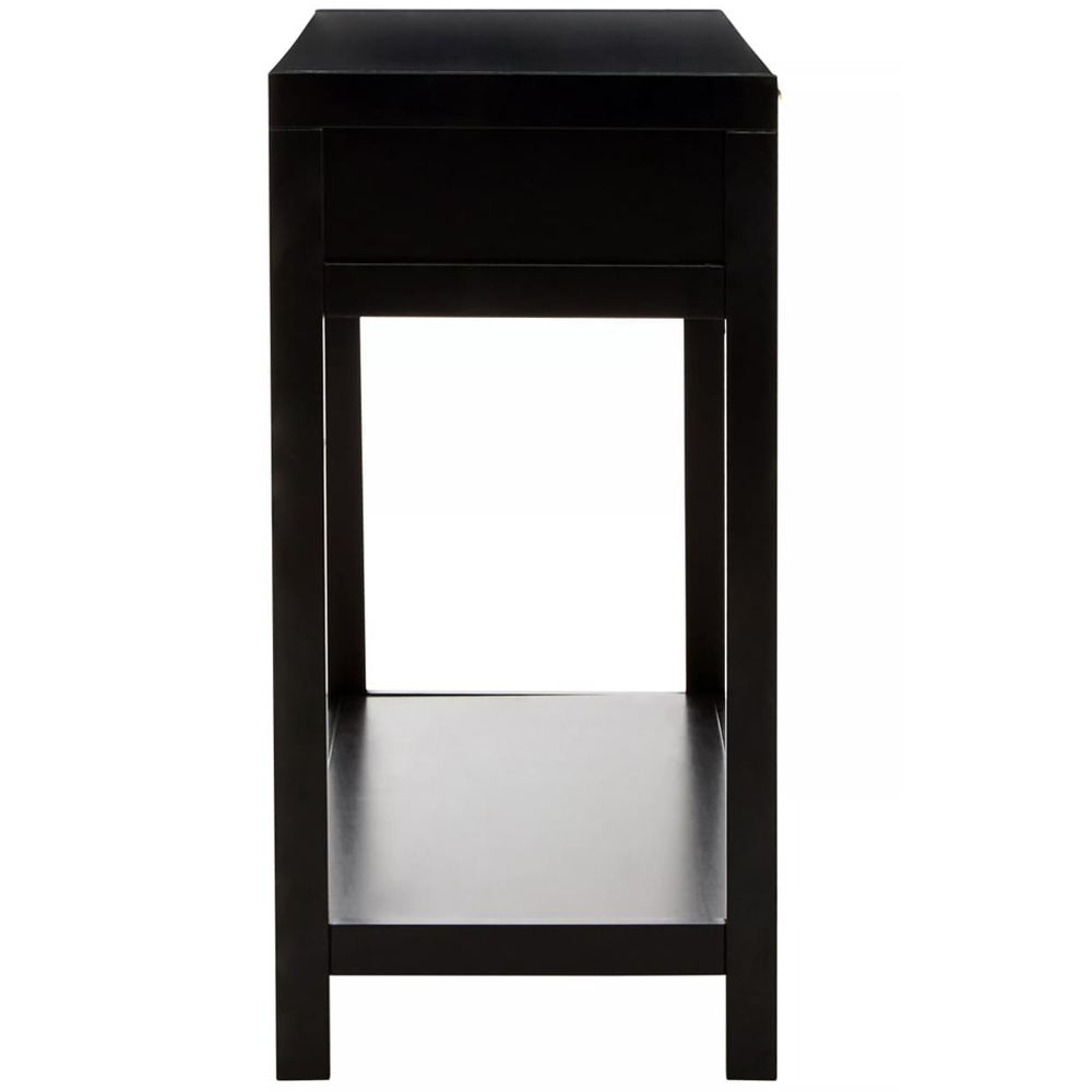 Interiors by Premier Sherman 2 Drawer Black Wood Console Table Image 5