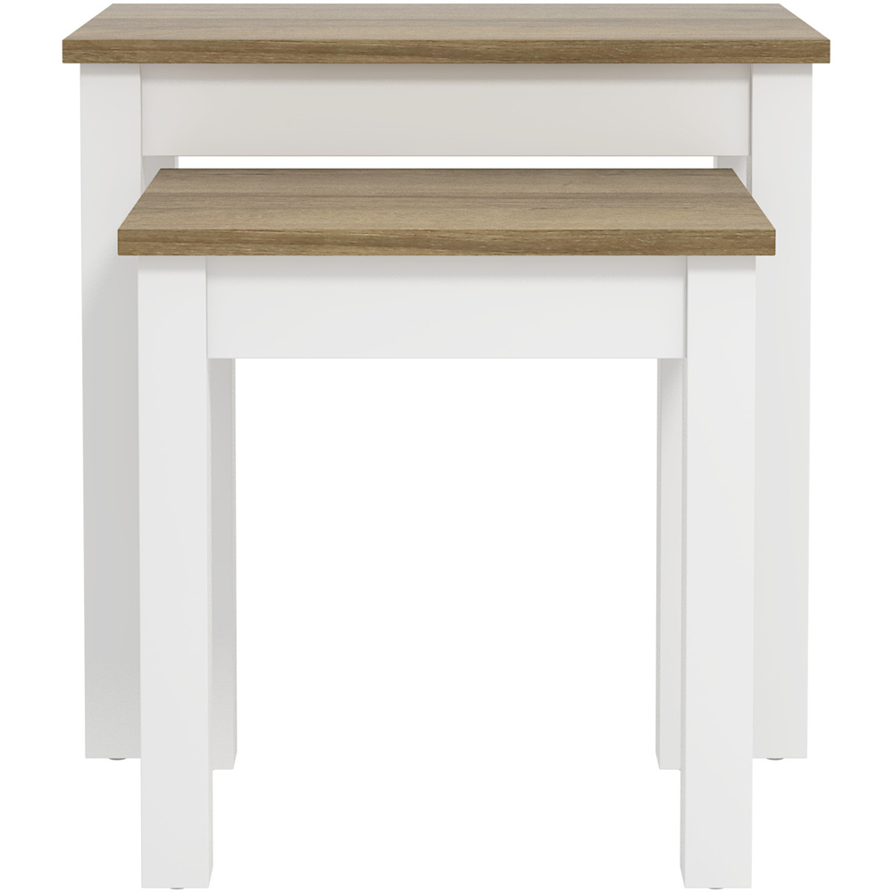 GFW Molton White Nest of Tables Set of 2 Image 2