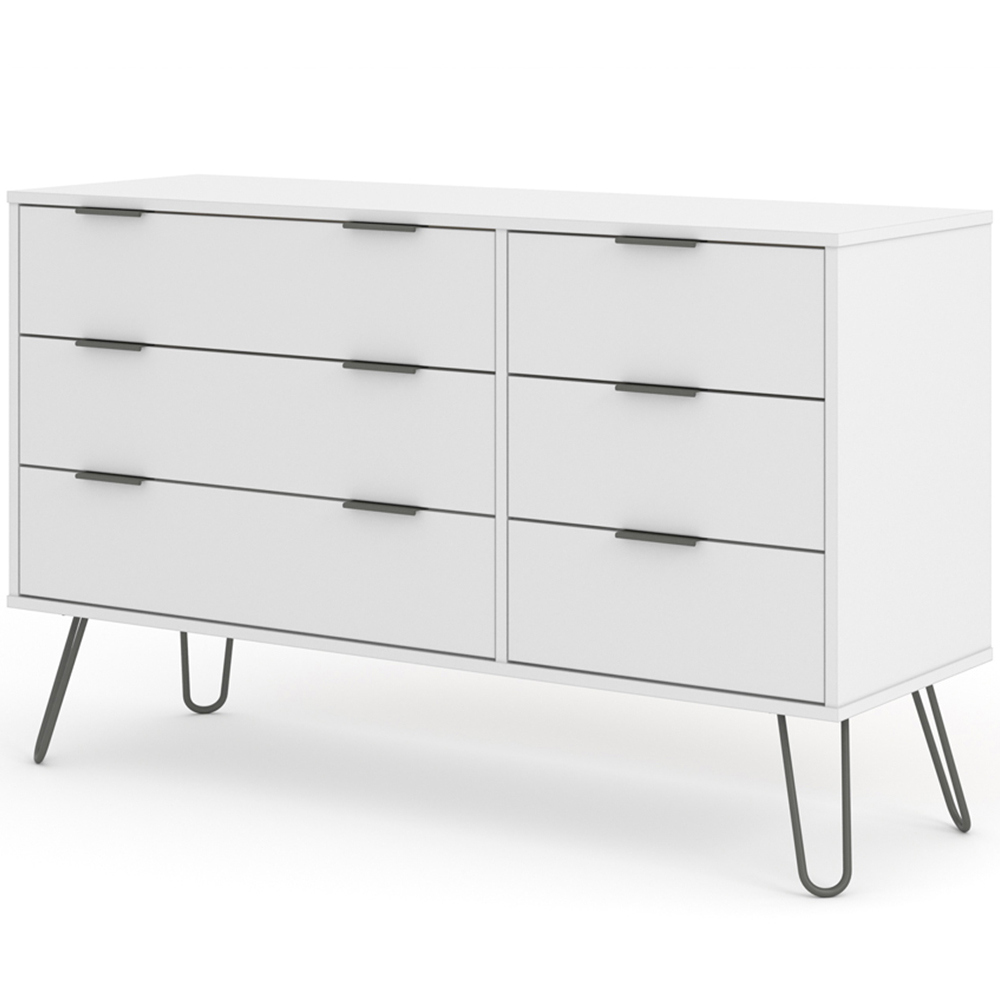 Core Products Augusta White 6 Drawer Chest of Drawers Image 3