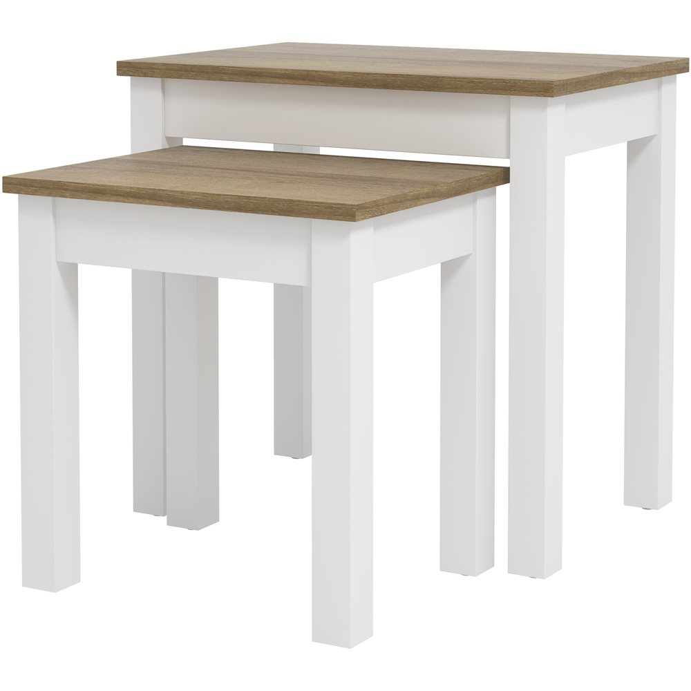 GFW Molton White Nest of Tables Set of 2 Image 3