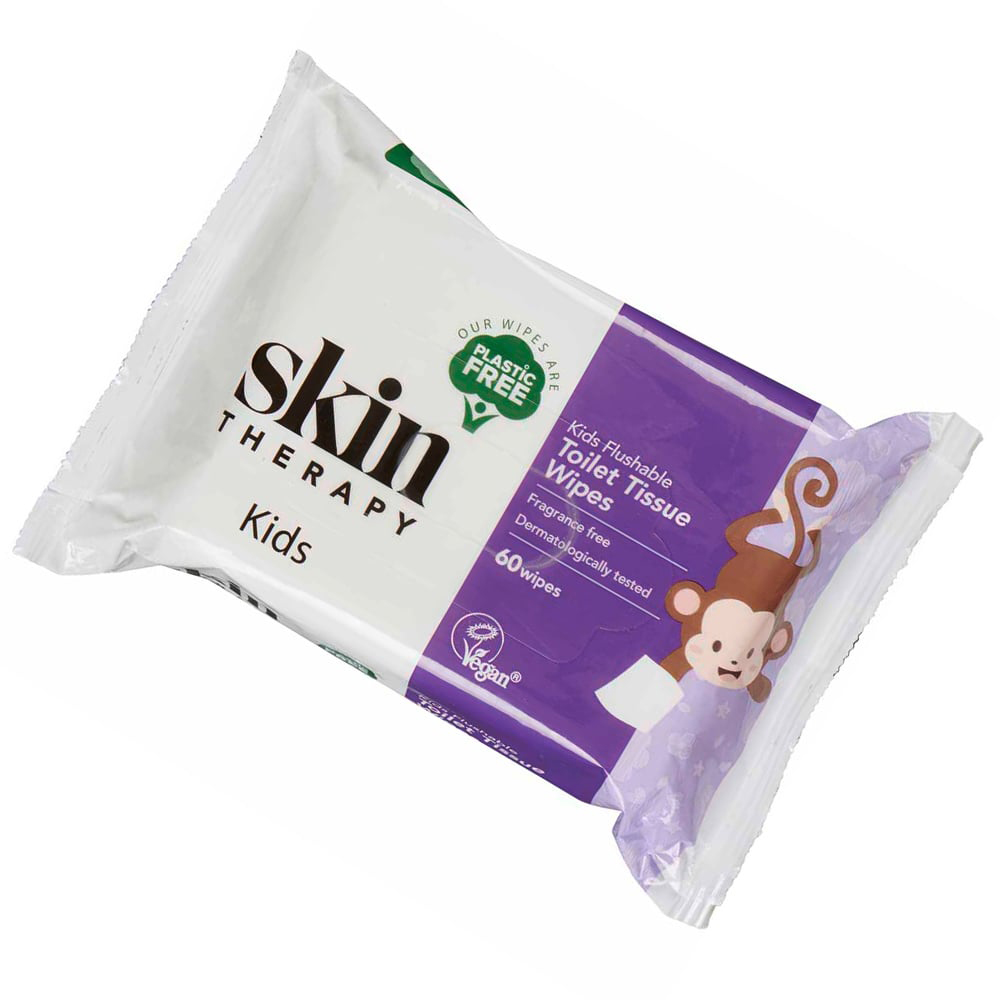 Skin Therapy Kids Flushable Toilet Tissue Wipes 60 Pack Image 3