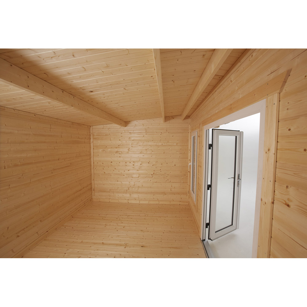 Power Sheds 18 x 8ft Left Double Door Apex Log Cabin Image 7