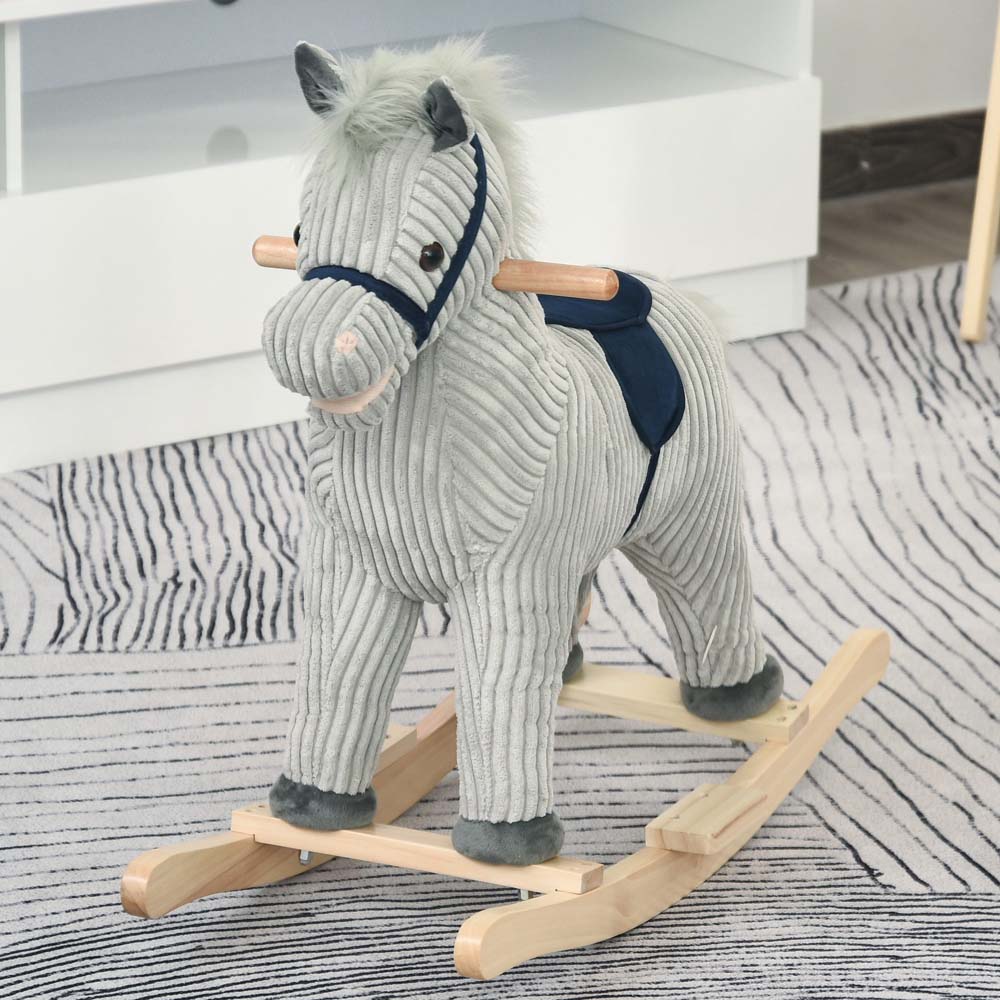 Tommy Toys Rocking Horse Pony Toddler Ride On Grey Image 2
