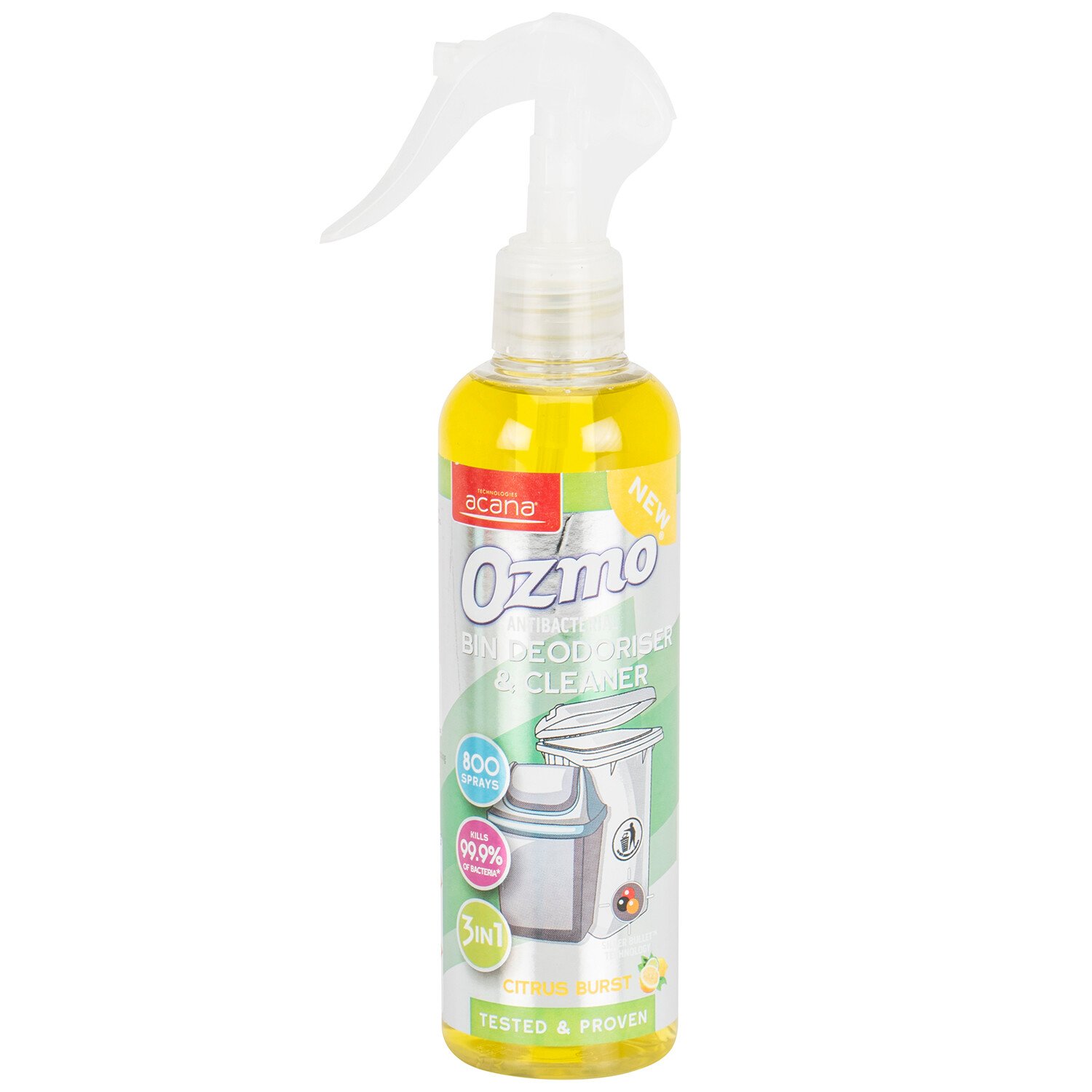Ozmo Anti-Bac Bin Deodorizer Spray 250Ml Image