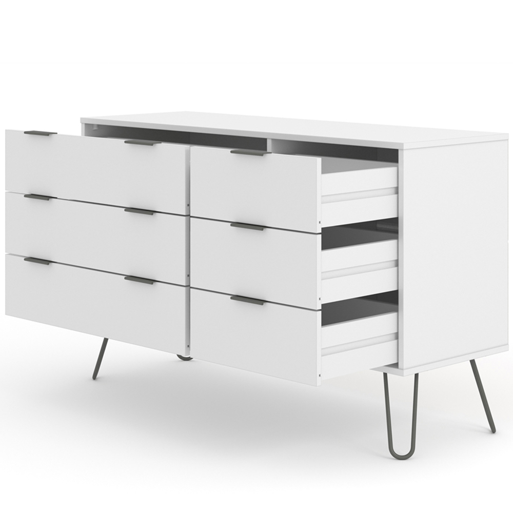 Core Products Augusta White 6 Drawer Chest of Drawers Image 5