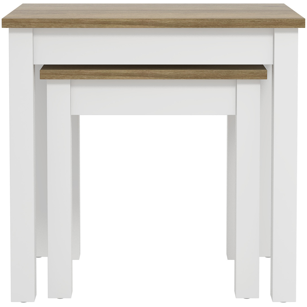 GFW Molton White Nest of Tables Set of 2 Image 6