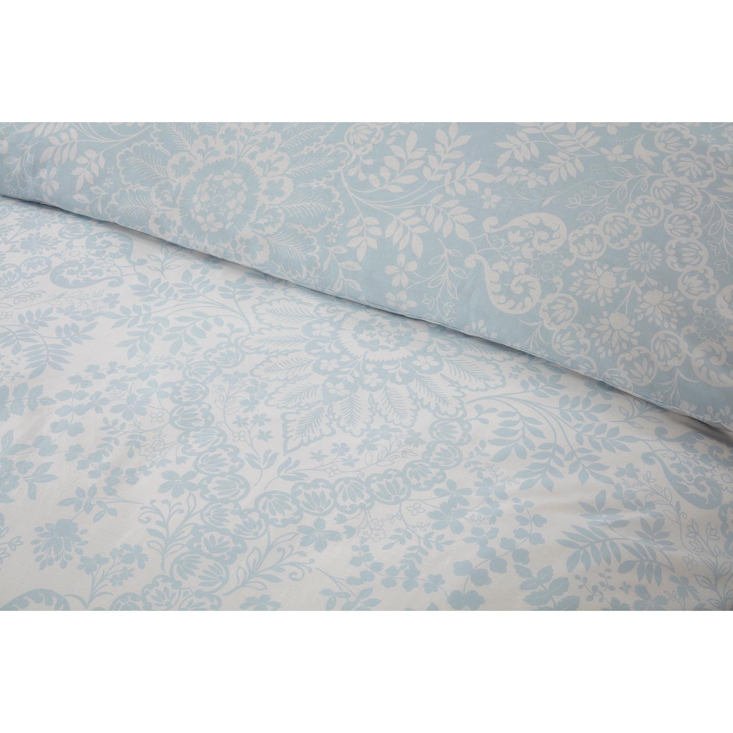 Elodie Paisley Duvet Cover and Pillowcase Set - Blue / King Image 4